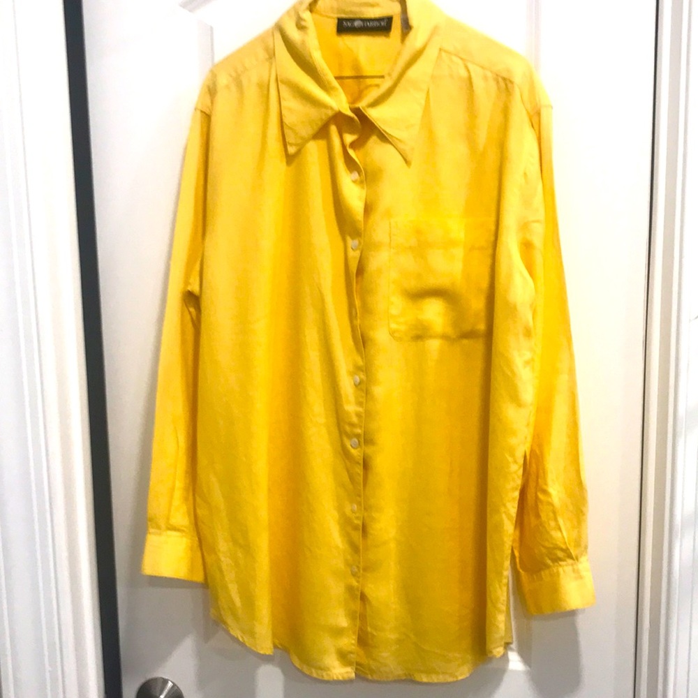 Sag Harbor size L 100% linen shirt